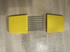Goody Hair Comb Lift Pick Yellow Plastic Storage Travel Case Metal Teeth Vintage
