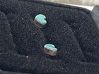 Vtg Native American Navajo Sterling Turquoise Post Heart Earrings