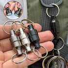 3pair Strong Magnetic Keychain Metal Holder Split Ring Car Keys Hook Pocket