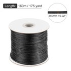 Black 0 5mm Waxed Cord 175 Yard Wax Bead Thread String