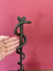 Bronze Statue Asclepius Caduceus Marble Medicine Sculpture Snake Rod Vintage Art