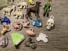 Vtg Gumball Charm Cracker Jack Lot Assortment 60 s Plastic Vending Toys Skeleton