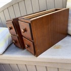 Vintage 1930s Model 15 Singer Treadle Sewing Drawers  Set Of 4 And Cabinet 