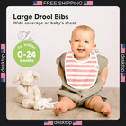 8 Pack Organic Cotton Baby Bibs For Drooling And Feeding