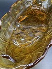Vintage Indiana Glass Lily Pons Sunflower Amber Pickle Dish