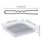 U Shaped Ikoco 2 4 Inch Hair Pins For Women s Ballet Buns With Storage Box