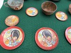 Ohio Art Company Vtg  105 Tin Litho Children s Toy Tea Set - 19 Pieces