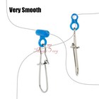 10 50pcs Heavy Duty Fishing Sinker Slide Stainless Steel Snap Line Finder Slider