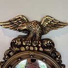 Vintage Syroco 4410 Eagle Convex Wall Mirror 17  Federal Style Made Usa