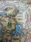 Vintage 1940 s Yellowstone National Park Map Compact Mirror W  Original Puff