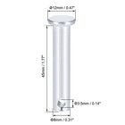 Single Hole Clevis Pins 8mm X 45mm Flat Head Zinc-plating Solid Steel Pin 20pcs