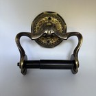 Vtg Amerock Carriage House Ornate Antique Brass Finish Toilet Paper Holder