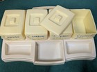 Vtg 1968 Little Angel Nursery Jar Set Tr52 Yellow New Open Box Mid Century Baby