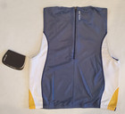 Mens Orca Triathlon Race Training Top Tri Swim Singlet Half Zip Gray L  95 99