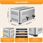 Stainless Steel Electric 6 Slice Toaster Machine Cool Touch Toaster Commercial