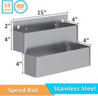 15    Stainless Steel Double Tier Speed Rail Rack - Nsf Bar Bottle Holder
