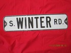 Vintage Retired  s  Winter Rd  24 X 6 Embossed Road street Sign