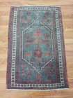 Antique Blue 1900s Carpet Rug Ancient Pattern Hand Knotted Rug Natural Wool Rugs