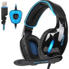 Sades Sa902 Stereo Gaming Headset 7 1 Usb Surround Sound Pc Headsets Over-ear 