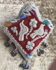 Native American 11    2 Birds Beaded Pin Cushion Whimsy Mohawk Iroquois
