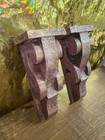 Vintage Italian Home Decor Style Wood  Corbel Shelf Brackets Cranberry Gold