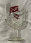 Schlitz 6  Beer Clear Glass Pedestal Footed Stemmed Goblet Vintage Free Shipping