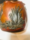 Rare Antique Gorham Aesthetic Copper Sterling Silver Mixed Metals Hammered Vase