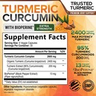 Turmeric Curcumin 2600mg W  Bioperine Black Pepper Triple Strength 120 Capsules