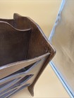Vintage Wood Magazine Rack 15    X 15    X 10   