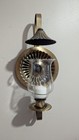 Vintage Brass Wall Sconces Pair With Glass Hurricane Candle Holders     Hollywood