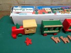 Wooden Christmas Train Decoration- Detachable Cars  Reindeer  Gingerbread People
