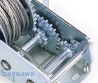 1 Ton 2000lb Boat Winch 10m Steel Cable 2-speed 8 1  4 1 Gear Hand Crank Towing