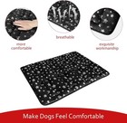 Dog Bed Mat 48 x30  Extra Large Dog Crate Mat Soft Kennel Pad Anti-slip Black