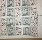 U S Stamp Scott C59  Lincoln Sheet Of Fifty 25 Cent Airmail Postage Stamps  Ogmn