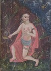 Antique Retablos Religious Figures Oil On Tin