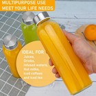 24oz Glass Water Bottle Set Of 6 Leak Proof Clear Glass Juice Bottle For Juic   