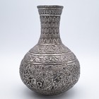 Fine Antique Anglo Indian Kutch Silver Relief Decorated Vase 252 Grams 8 1ozt