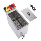 Electric Deep Fryer 25l Commercial Countertop Fryer Restaurant W  12 Clips 3000w