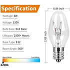 Colwatt 15-pack Night Light Bulbs 4 Watt  120v E12 C7 Small Bulb For   