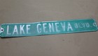 Authentic Road Sign Lake Geneva Blvd Real Street Vintage Retired Sign