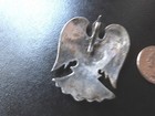 Lrg Native American Sterling 925 Peyote Water Bird Pendant Turquoise Red Coral