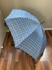 Burberry Nova Check Long Umbrella Blue Sun Rain Ready To Use Classic