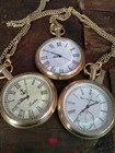 Lot Of 3 Watch Elgin Vintage Pocket Collectible Antique Brass Pocket Watch Gift