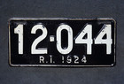 1924 Rhode Island License Plate