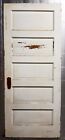 32 x80  Antique Vintage Old Reclaimed Interior Solid Wood Wooden Door 5 Panels