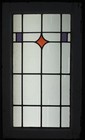 Geometrical Large Old English Leaded Stained Glass Window 17 75  X 30 5 