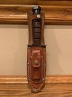 Us Vietnam Era Pilot Survival Knife Fixed Blade With Leather Sheath Japan