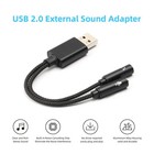 Usb To Dual 3 5mm Audio Jack Adapter  Mic-supported Headphone Adapter For Two   