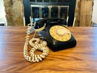 Vintage Western Electric Working Rotary Dial Phone  Black And Tan Telephone