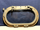 Vintage Authentic Heavy Solid Brass Maritime Ships Porthole 17 x 10  W  Glass